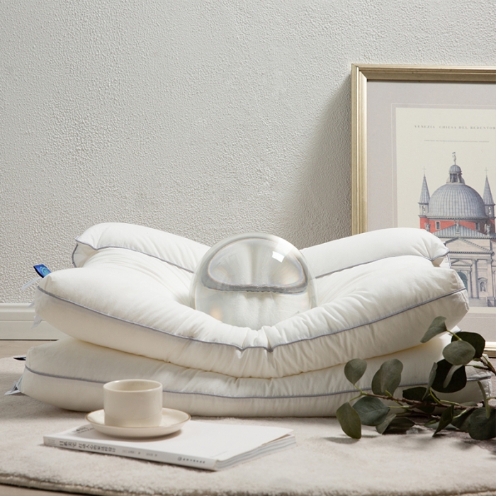 91家纺网 家纺一手货源 找家纺 (总)多点家居 2022新款缇诺抗菌护颈枕枕头枕芯 白