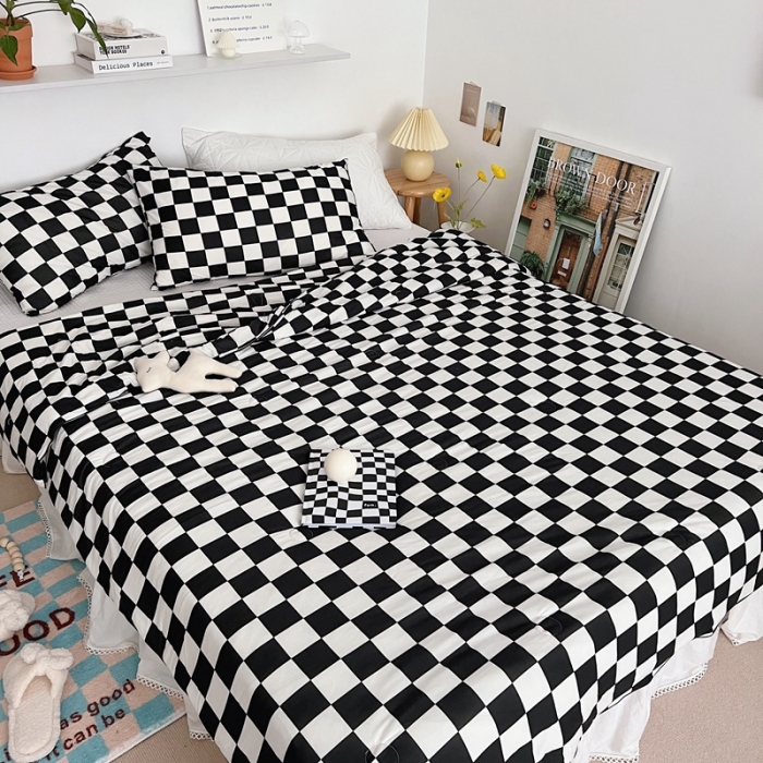 91家纺网 家纺一手货源 找家纺 （总)星期八 2022新款棋盘格针织棉夏被