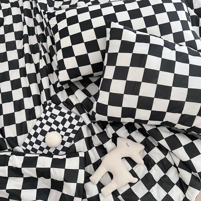 91家纺网 家纺一手货源 找家纺 （总)星期八 2022新款棋盘格针织棉夏被