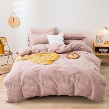 91家纺网 家纺一手货源 找家纺 （总）柠萌家居 2022年新款无印良品全棉色织水洗棉四件套