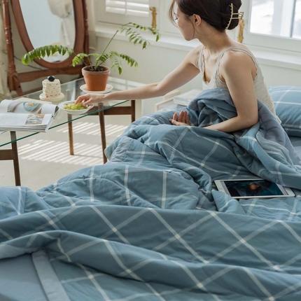 91家纺网 家纺一手货源 找家纺 （总）格子铺 2022新款全棉水洗棉大豆被