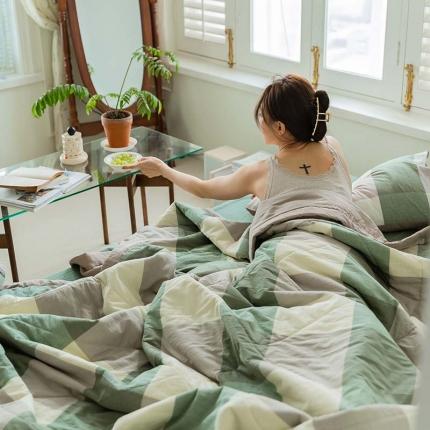 91家纺网 家纺一手货源 找家纺 （总）格子铺 2022新款全棉水洗棉大豆被