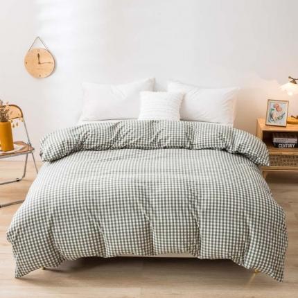 91家纺网 家纺一手货源 找家纺 （总）柠萌家居 2022新款无印良品全棉色织水洗棉单被套