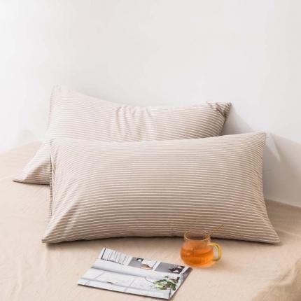 91家纺网 家纺一手货源 找家纺 总柠萌家居 2022新款无印良品全棉色织水洗棉单品枕套一只