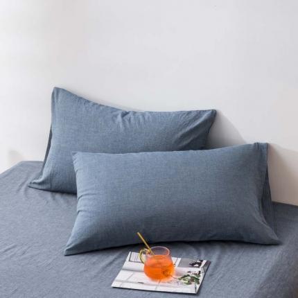 91家纺网 家纺一手货源 找家纺 总柠萌家居 2022新款无印良品全棉色织水洗棉单品枕套一只