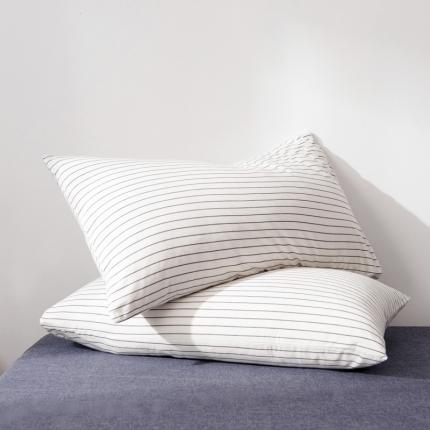 91家纺网 家纺一手货源 找家纺 总柠萌家居 2022新款无印良品全棉色织水洗棉单品枕套一只