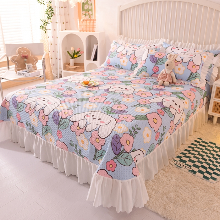 91家纺网 家纺一手货源 找家纺 （总）梦之岛 2022新款床盖韩版磨毛四件套