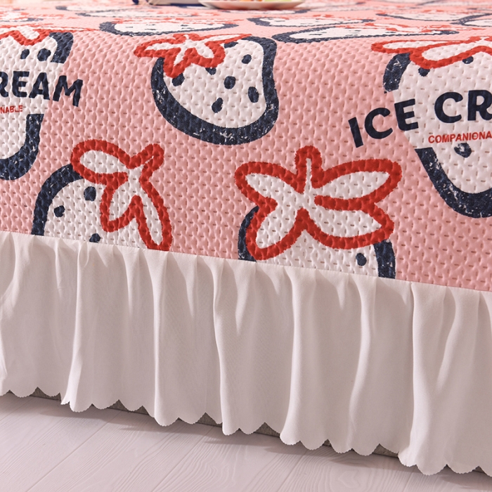 91家纺网 家纺一手货源 找家纺 梦之岛 2022新款床盖韩版磨毛四件套 草莓爱恋