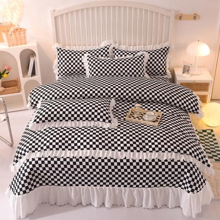 91家纺网 家纺一手货源 找家纺 （总）梦之岛 2022新款床盖韩版磨毛四件套