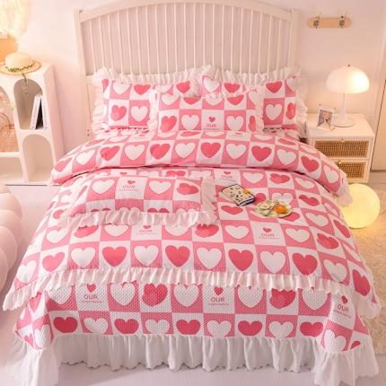 91家纺网 家纺一手货源 找家纺 （总）梦之岛 2022新款床盖韩版磨毛四件套