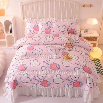 91家纺网 家纺一手货源 找家纺 （总）梦之岛 2022新款床盖韩版磨毛四件套