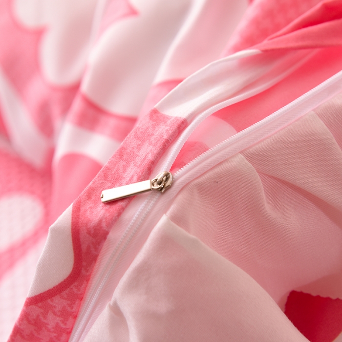 91家纺网 家纺一手货源 找家纺 梦之岛 2022新款床盖韩版磨毛四件套 甜蜜心声