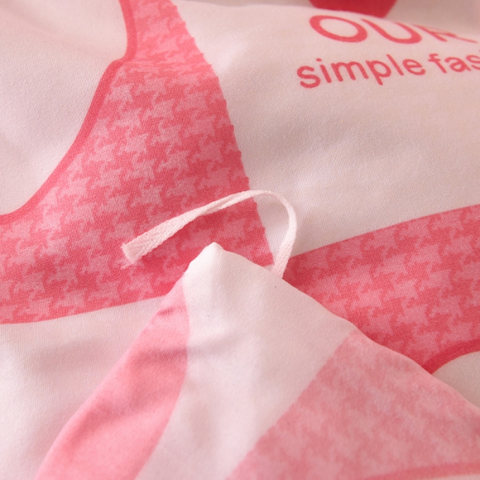 91家纺网 家纺一手货源 找家纺 梦之岛 2022新款床盖韩版磨毛四件套 甜蜜心声