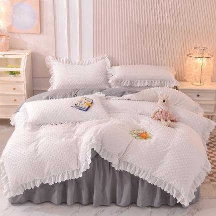 91家纺网 家纺一手货源 找家纺 （总）梦之岛 2022新款豆豆公主韩版磨毛四件套