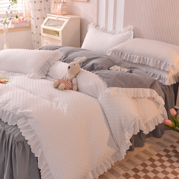 91家纺网 家纺一手货源 找家纺 （总）梦之岛 2022新款豆豆公主韩版磨毛四件套