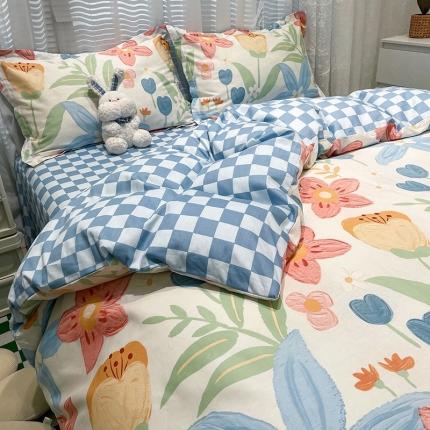 91家纺网 家纺一手货源 找家纺 坚果摄影 田园风四件套