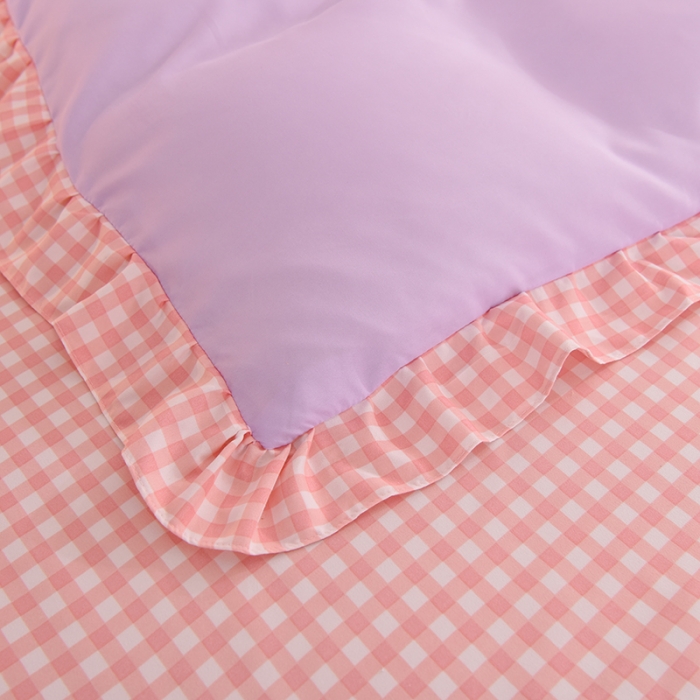 91家纺网 家纺一手货源 找家纺 梦之岛 2022新款甜心女孩韩版磨毛四件套 甜心女孩-紫