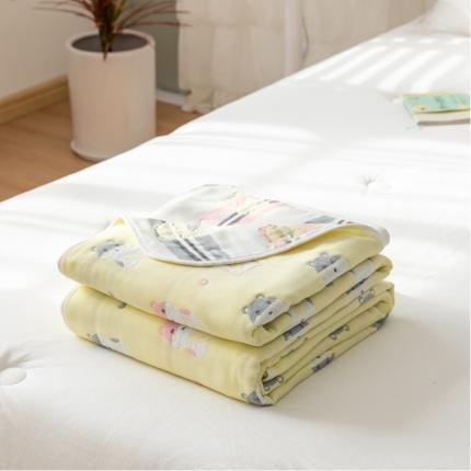 91家纺网 家纺一手货源 找家纺 （总）朴尔 2022新品卡通系全棉六层纱毛巾被