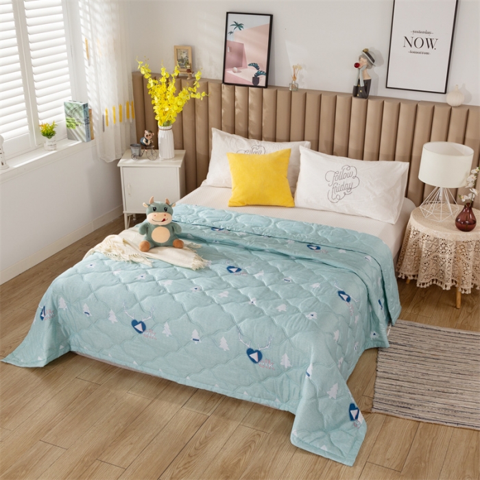 91家纺网 家纺一手货源 找家纺 爱派 2022新款亲肤棉印花夏被空调被 清凉