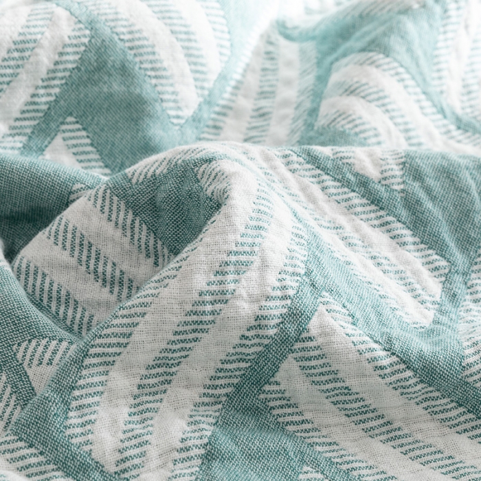 91家纺网 家纺一手货源 找家纺 （总）朴尔2022新品塞尚风格全棉水洗棉三层纱布毛巾被