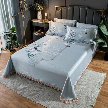 其奥 2025数码大版冰丝席三件套凉席空调席软席 幽幽花语