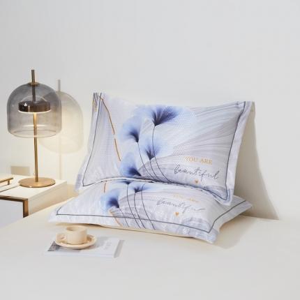 91家纺网 家纺一手货源 找家纺 其奥 2023新款900D窝蜂数码大版冰丝凉席枕套 恋夏时光/对