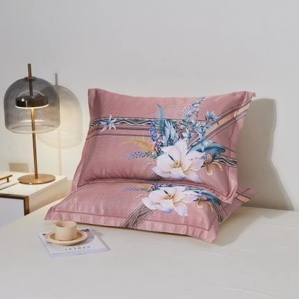 其奥 2023新款900D窝蜂数码大版冰丝凉席枕套 俏丽花姿/对