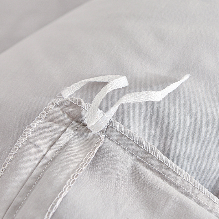 91家纺网 家纺一手货源 找家纺 极梦新款40支喷气全棉纯色四件套 浅灰