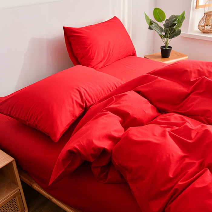 91家纺网 家纺一手货源 找家纺 极梦家纺（支持定制） 2025新款40支13372全棉单被套 大红