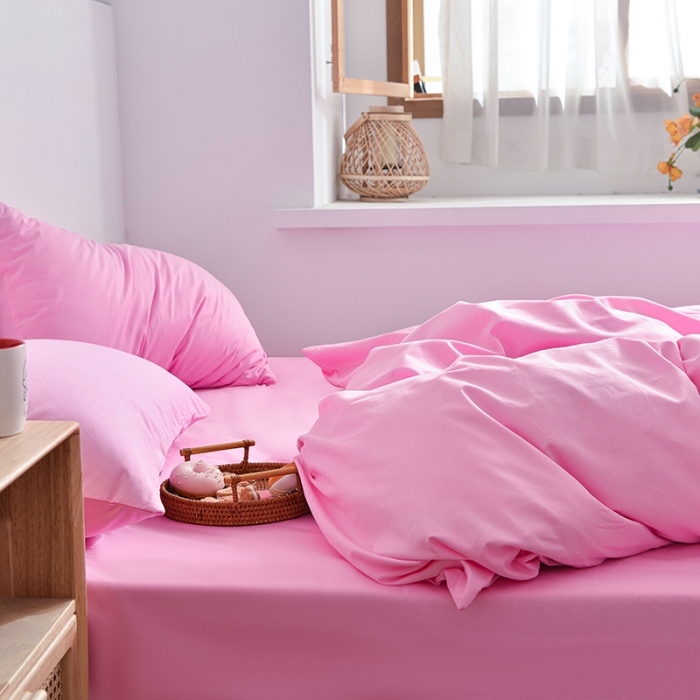91家纺网 家纺一手货源 找家纺 极梦家纺（支持定制） 2025新款40支13372全棉单被套 粉紫