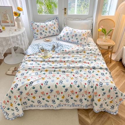 有货2022新款至臻13372全棉大豆被夏凉被春秋被草莓花园