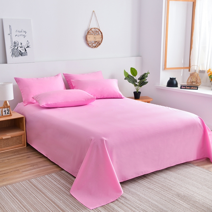 91家纺网 家纺一手货源 找家纺 极梦家纺（支持定制） 2025新款40支13372全棉单床单 粉紫