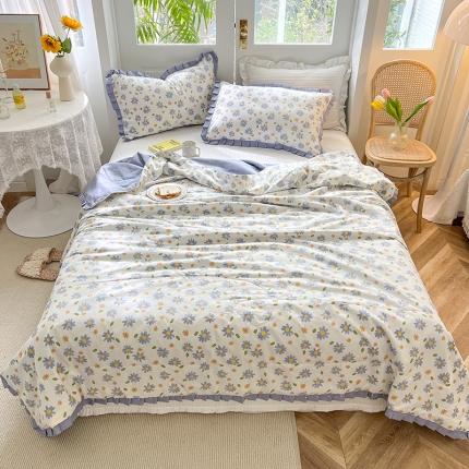 91家纺网 家纺一手货源 找家纺 有货 2022新款至臻13372全棉大豆被夏凉被春秋被 晴雅