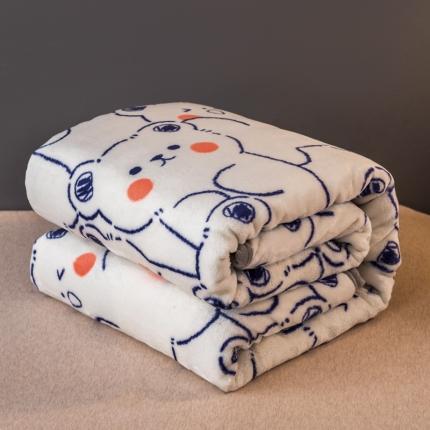 91家纺网 家纺一手货源 找家纺 慕尚 2025新款雪貂绒四季毛毯 小熊宝