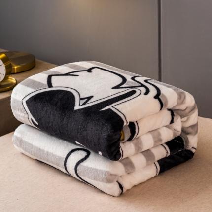 慕尚 2025新款雪貂绒四季毛毯 背影猫咪