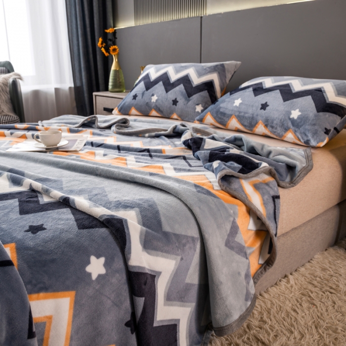 91家纺网 家纺一手货源 找家纺 慕尚 2025新款雪貂绒四季毛毯 波希米亚