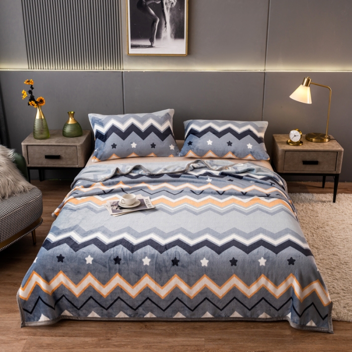 91家纺网 家纺一手货源 找家纺 慕尚 2025新款雪貂绒四季毛毯 波希米亚