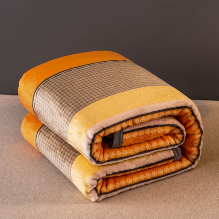 91家纺网 家纺一手货源 找家纺 慕尚 2025新款雪貂绒四季毛毯 绅士