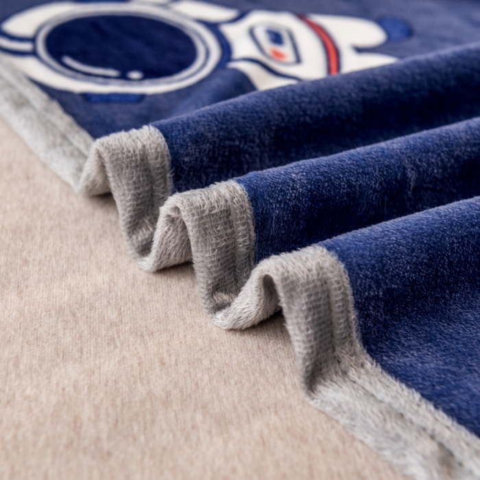 91家纺网 家纺一手货源 找家纺 慕尚 2025新款雪貂绒四季毛毯 太空人