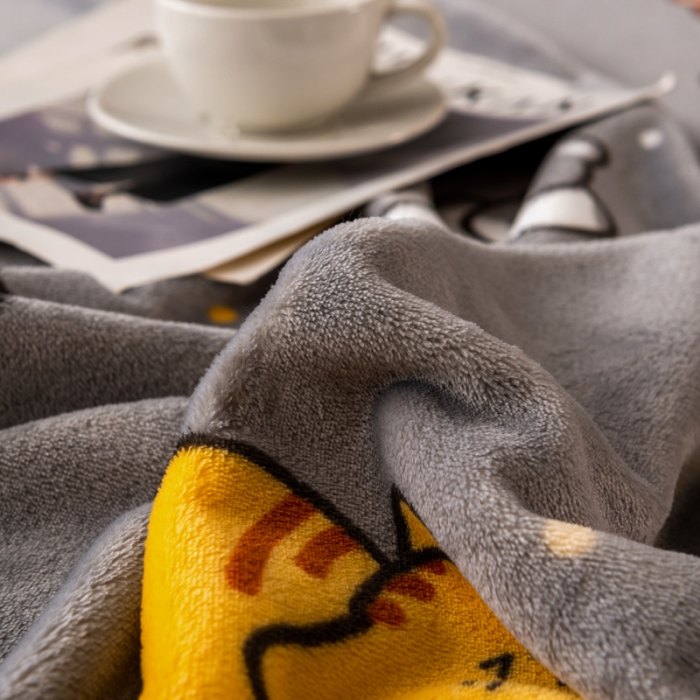 91家纺网 家纺一手货源 找家纺 慕尚 2025新款雪貂绒四季毛毯 小猫咪