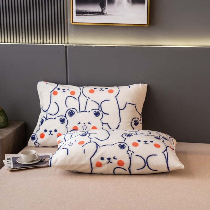 91家纺网 家纺一手货源 找家纺 慕尚 2025新款雪貂绒四季毛毯 小熊宝