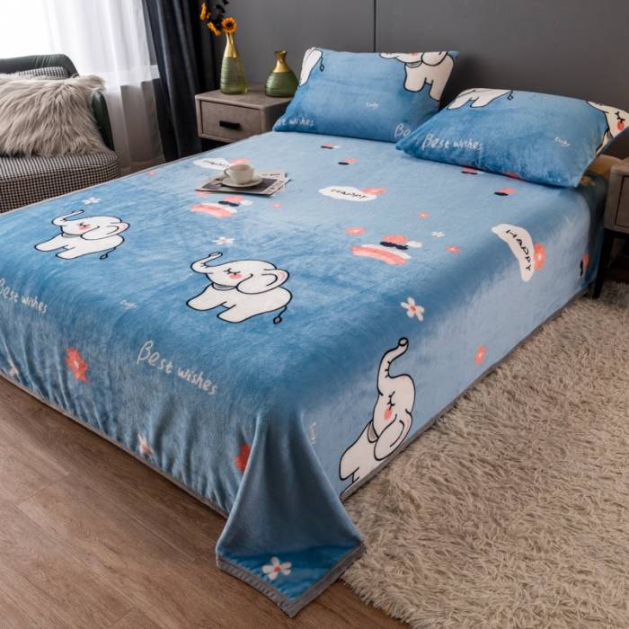 91家纺网 家纺一手货源 找家纺 慕尚 2025新款雪貂绒四季毛毯 小象