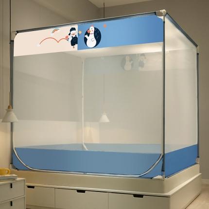 91家纺网 家纺一手货源 找家纺 （总）外穿坐床式蚊帐儿童防摔防蚊拉链方帐铁艺加厚加固支架睡帐