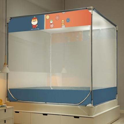 91家纺网 家纺一手货源 找家纺 （总）外穿坐床式蚊帐儿童防摔防蚊拉链方帐铁艺加厚加固支架睡帐