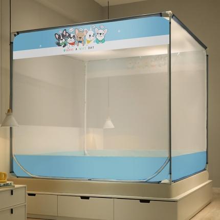 91家纺网 家纺一手货源 找家纺 （总）外穿坐床式蚊帐儿童防摔防蚊拉链方帐铁艺加厚加固支架睡帐