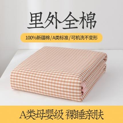 91家纺网 家纺一手货源 找家纺 （总）莱宁被业 2023新款a类全棉色织水洗棉夏被四件套