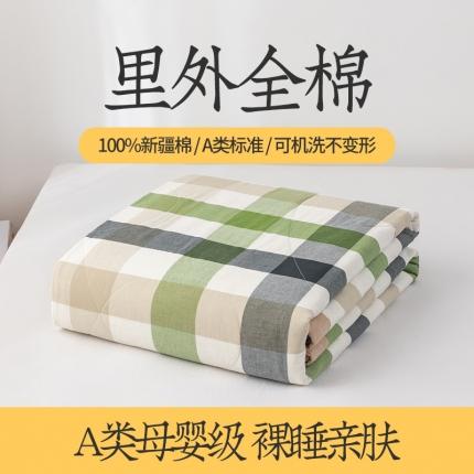 91家纺网 家纺一手货源 找家纺 （总）莱宁被业 2023新款a类全棉色织水洗棉夏被四件套