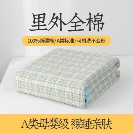 91家纺网 家纺一手货源 找家纺 （总）莱宁被业 2023新款a类全棉色织水洗棉夏被四件套