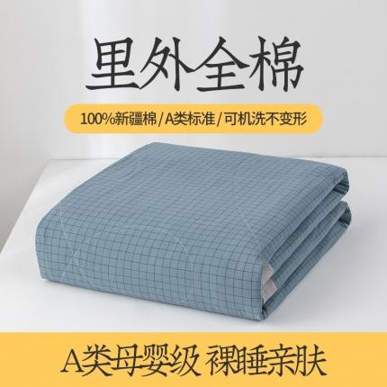 91家纺网 家纺一手货源 找家纺 （总）莱宁被业 2023新款a类全棉色织水洗棉夏被四件套