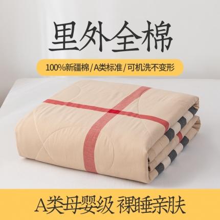 91家纺网 家纺一手货源 找家纺 （总）莱宁被业 2023新款a类全棉色织水洗棉夏被四件套